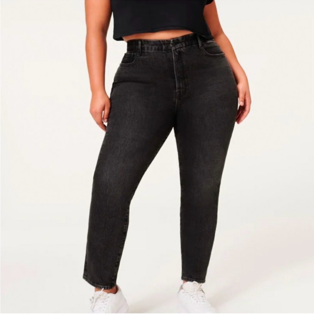 BNWT Good American Good Classic Black Hi-Rise Jeans. Size 18